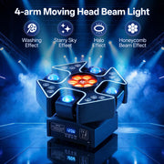 150W Moving Head Party Light Rotating Disco Ball Laser Beam Strobe with Remote