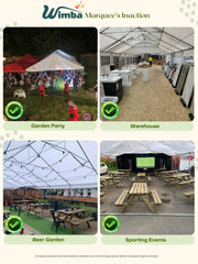 Marquee Gazebo HEAVY DUTY COMMERICAL PE 220gsm 4x6 4x8 5x10 6x12