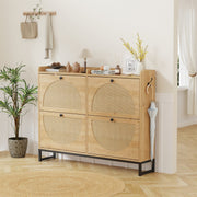 Ratten Design Storage Shoe Cabinet,Shoe Cupboard,Freestanding Shoe Organizer