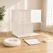 Indoor Metal Cat Cage, Cat Villa for Secure Play and Rest, for Kittens