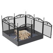 Heavy Duty Dog Puppy Play Pen w/ Floor Mat Pet Enclosure Exercise Playpen Large