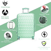 Hard Shell PC+ABS Cabin Suitcase 4 Wheel Travel Luggage Trolley Lightweight Case