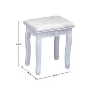 Dressing Table With LED Lights Mirror Stool Set Makeup Desk Vanity Table Bedroom