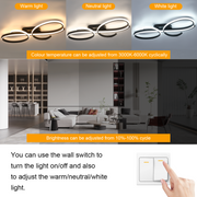 Modern Lamp LED Ceiling Light dimmable Chandelier Lights Living Room Bedroom UK