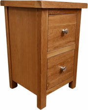 Oak 2 Drawer Bedside – Oakcroft Rustic Cabinet nightstand bedroom furniture new