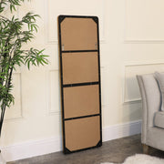 Tall rectangle wall floor leaner mirror brushed gold mirror home decor display