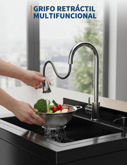 Stainless Steel Utility Sink 304 Bowl Wash Station Kitchen Garage, Garden, Outdo