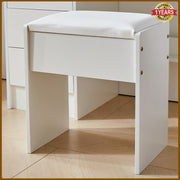 Dressing Table With Led Light, Drawers Vanity Makeup Sliding Mirror Desk Stool