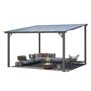 3 x 3m Wall Mounted Pergola Outdoor Aluminium Gazebo Patio Lean to Awning Deck