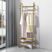 Heavy Duty Wooden Hanging Clothes Garment Rail Corner Open Wardrobe Storage Rack