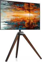 FITUEYES Tripod TV Stand SALE! Picasso Series 37-65 Inch Easel Walnut Wood Black
