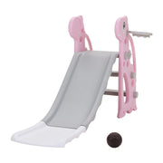 3-in-1 Toddler Slide Kids Play Climber Slide Set with Hoop Indoor Outdoor Toy