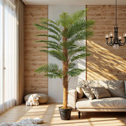 2ft-6FT Large Artificial Palm Tree Indoor Outdoor Potted Plant Home Office Decor