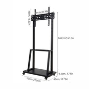 Mobile Floor Standing TV Trolley Cart Mount Bracket TV Stand for 32-75 Inch TVs