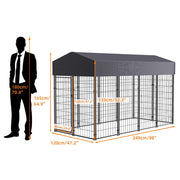 Extral Large Dog Crate House Heavy Duty Pet Enclosure Secure Wire Playpen Fence