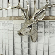 Silver Metal wall hanging mounted Stag deer Head animal display living room gift