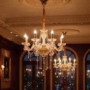 Marie Therese Chandelier Ceiling 6 Light Crystal Effect Lamp with Free LED Bulbs