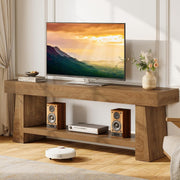 63-Inch Modern Wooden TV Stand with Open Storage Shelf for 55/60/65/70-Inch TVs