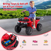6V Kids Electric Ride On ATV 4 Wheeler Quad Car with Tread Tires