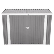Outdoor Lockable Bike Shed Bicycle Tool Storage Box Garden Garbage Bin Shed GREY