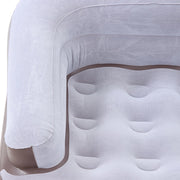 Inflatable Couch Sofa Bed, Flocked Air Mattress Bed with Armrest, Double Size