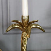 Vintage gold palm tree shape candlestick holder ornate table centre home gift