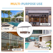 3 x 3m Wall Mounted Pergola Outdoor Aluminium Gazebo Patio Lean to Awning Deck