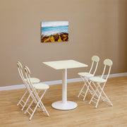 Modern Small Bistro Pub Set 5 Piece Kitchen Breakfast Bar Table with 4 Chairs