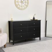 Large 3 Drawer Chest of Drawers Pair of Bedside Tables black bedroom set