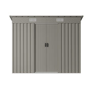4x 8 FT Galvanised Metal Garden Storage Shed Glitter Effect with Free Foundation