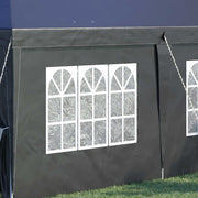 3x6m Garden Pop Up Gazebo Canopy Tent Marquee w/ Carry Bag, Black