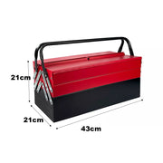 Metal Cantilever Toolbox Heavy Duty 5 Tray Toolbox Storage Tool Box 43x22x21cm