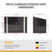 Large Lockable Storage Box Garden Outside Bicycle Bike Garbage Bin Tool Sheds UK