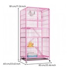 Cat Cage Wheels Metal Wire Cat Kennel Easy Pet Care Housing