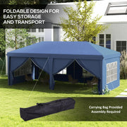 3 x 6m Heavy Duty Pop-Up Gazebo Curtain Walls Windows Wedding Marquee Party Tent