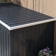 7 x 4ft Metal Garden Storage Shed w/ Double Door Dark Grey