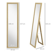Full Length Mirror Farmhouse Wall Mirror Hanging Freestanding Refurbished