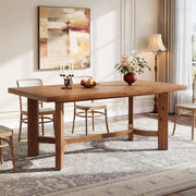 63-Inch Solid Wood Dining Table Modern Rectangular Kitchen Table for 4-6 People