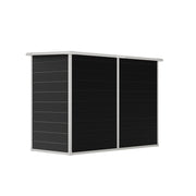 7x4ft Plastic Garden Shed Outdoor Tool Bike Storage Hut Lockable Utility Cabinet