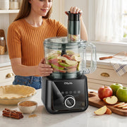 Mixer Food Processor Chopper, Stainless Steel Blender 2.5L+1.5L Timer 11 Speed U