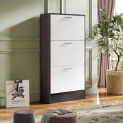 3 Drawer Shoe Cabinet Storage Cupboard Wooden Stand Rack Organiser Footwear Unit