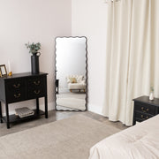 Set Of 2 Black 2 Drawer Bedside Tables with Shelf - Briggs Range
