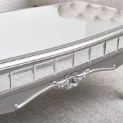 Mirrored Coffee Table Tiffany Range silver vintage ornate living room furniture