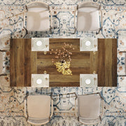 Rectangular Dining Table for 6 Seater, 160cm Farmhouse Wood Kitchen Dinner Table