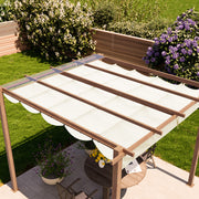 Pergola 3x3 3x4 m canopy garden gazebo pavilion retractable roof steel frame