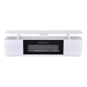 Living Room TV Stand Unit Cabinet with Electric Fireplace 12 Colour LED Lights