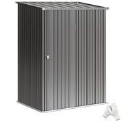 5ft x 3ft Outdoor Storage Shed w/ Lockable Door for Garden, Black
