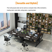 K-Shaped Computer Desk With Shelves Gaming Laptop Table Workstation Home Office