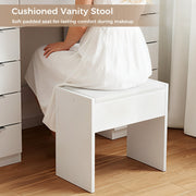Vanity Dressing Table with LED Lighted Mirror & 11 Drawers Makeup Desk w/ Stool
