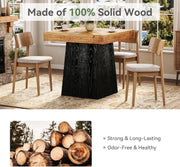 Solid Wood Square Dining Table 80CM Farmhouse Kitchen Table for 2-4 Person